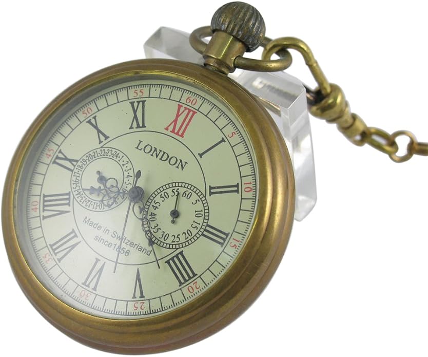 VIGOROSO Classic Mechanical Pocket Watches for Men Pocket Watch with Chain — authentic vintage gift collectible