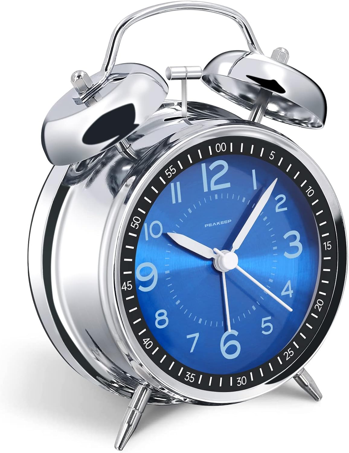 Peakeep Loud Alarm Clock for Heavy Sleepers Adults, Metal 4 Inches — authentic vintage gift collectible