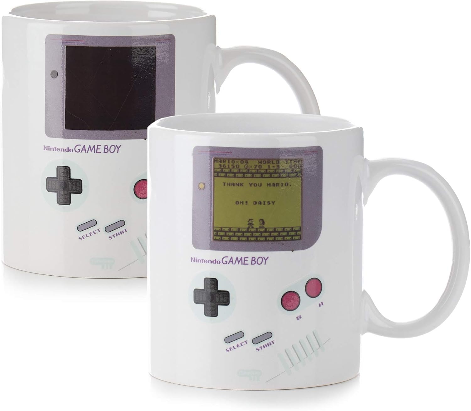 Paladone Gameboy Heat Changing Coffee Mug - Gift for Gamers, Nerds, Nintendo Mario Fans, Men, and Retro 90s Ga — authentic vintage gift collectible