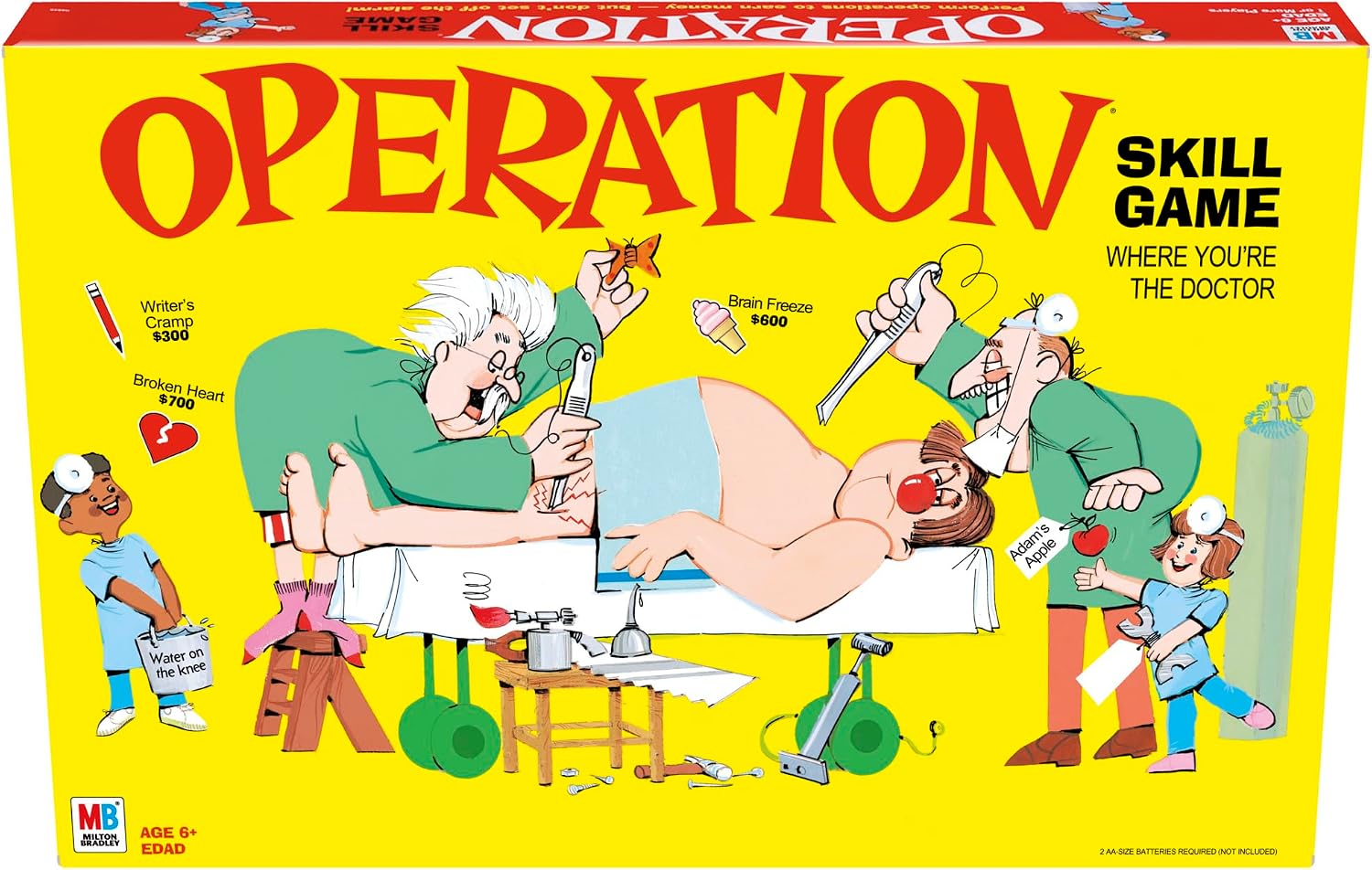 Hasbro Gaming Operation Electronic Board Game, Family Games for Kids Ages 6+, Kids Board Games for 1+ Players, — authentic vintage gift collectible