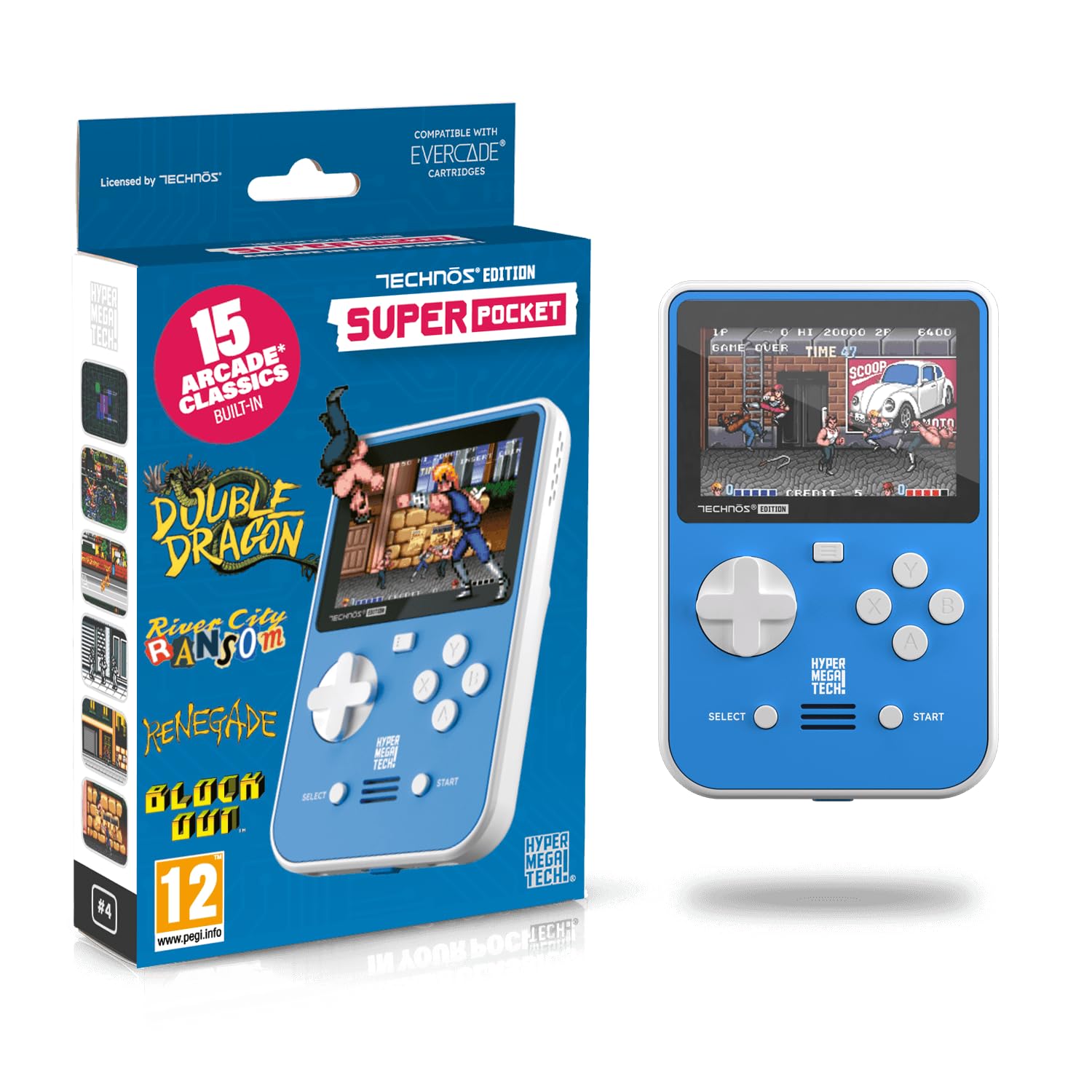 Super Pocket TECHNOS Edition Handheld Arcade Console — authentic vintage gift collectible
