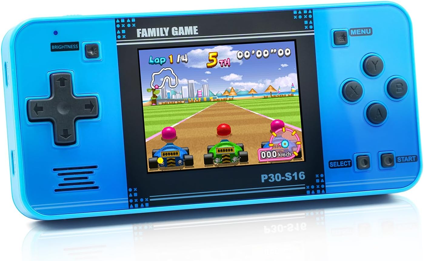 Handheld Retro Game Console with 220 Preloaded Video Games — authentic vintage gift collectible