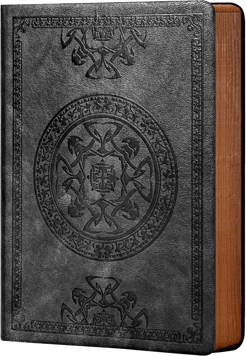 CAGIE Journal for Men Women Leather Vintage Diary Journaling Notebook Black — authentic vintage gift collectible