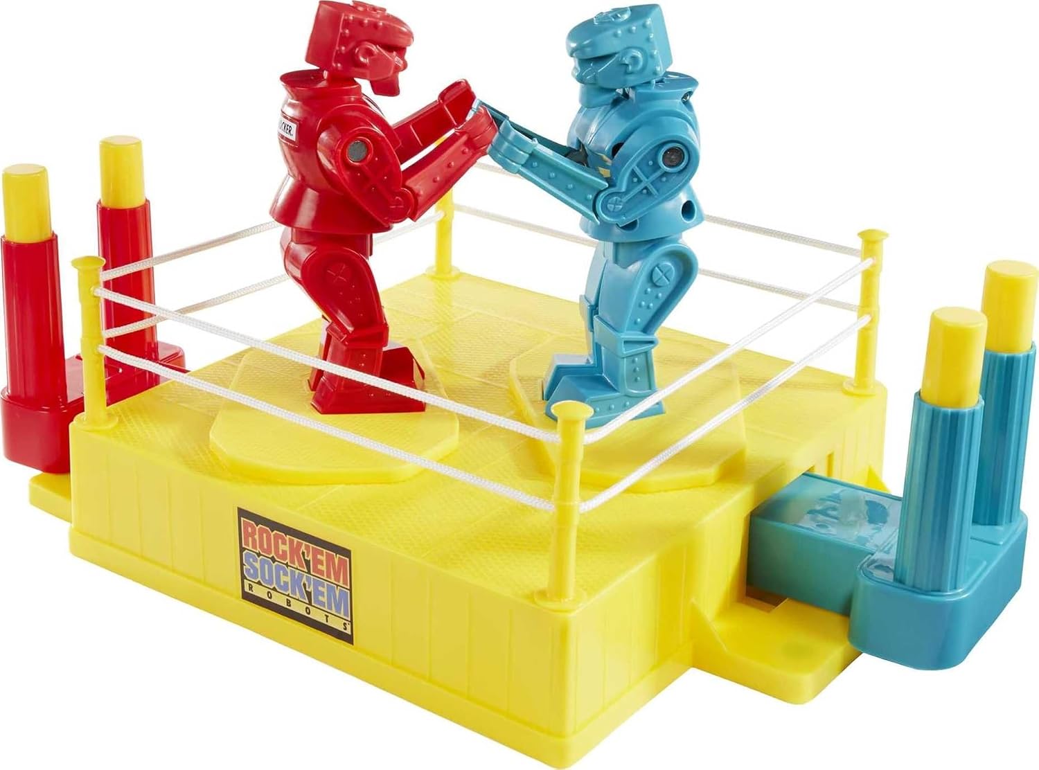 Mattel Games Rock 'Em Sock 'Em Robots Kids Game, Red Rocker vs Blue Bomber, Knock His — authentic vintage gift collectible