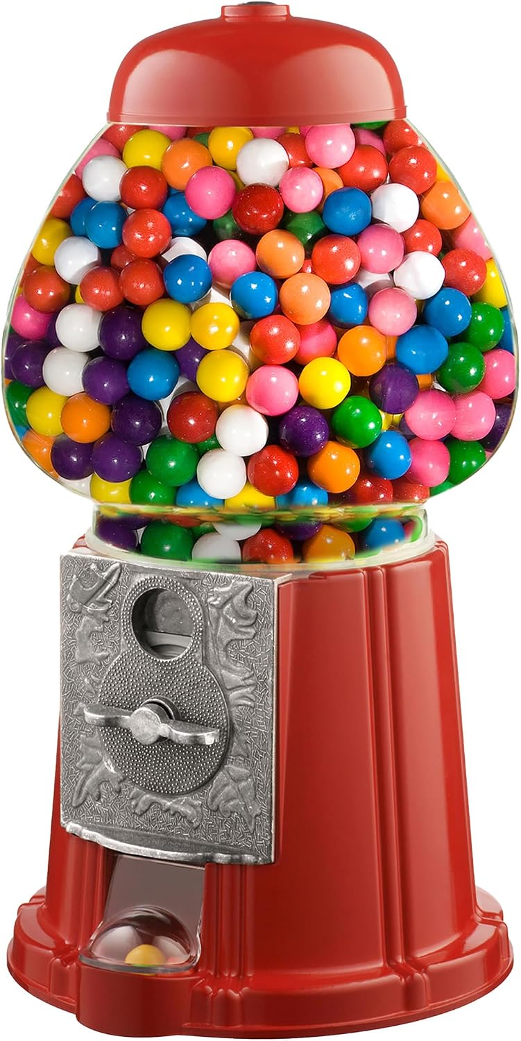 Great Northern Popcorn Vintage Gumball Machine, Red, 11" — authentic vintage gift collectible