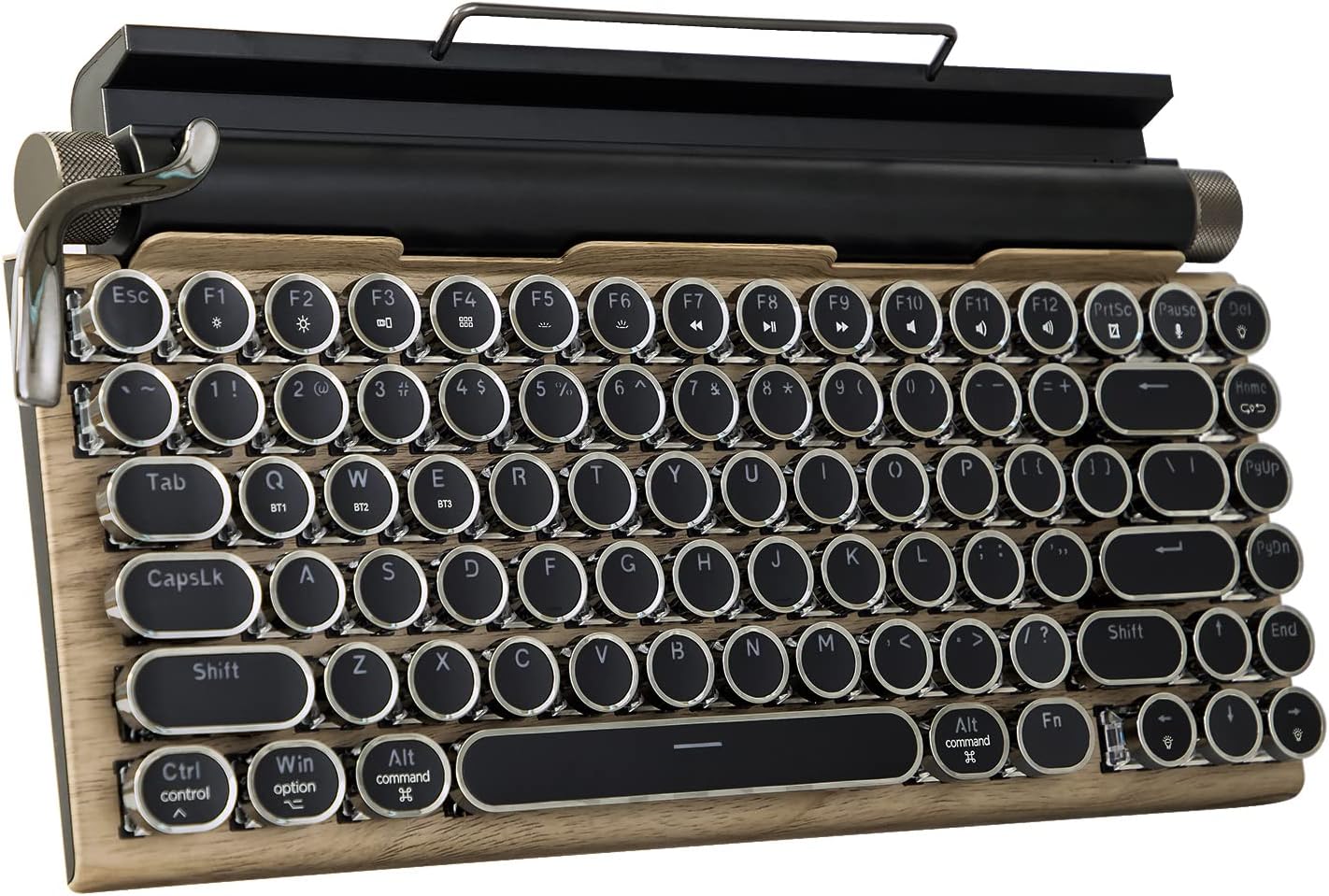 Adventurers Typewriter-Style Retro Mechanical Keyboard, 83 Keys — authentic vintage gift collectible